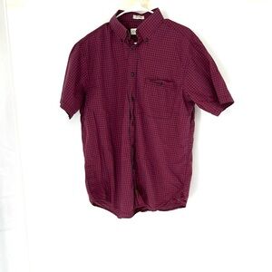 Orvis Men's Red Checkered  Button Down Shirt large